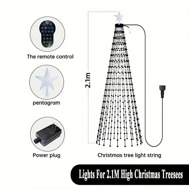 5.91FT Smart App Control 400pcs LED Christmas Tree Lights Colorful DIY Fairy Garland Indoor and Outdoor Decoration, Waterproof