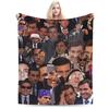 Dwight Schrute Collage Blanket Quality Warm Soft  Throw Blanket Winter Students Living Room Fluffy Bedspread