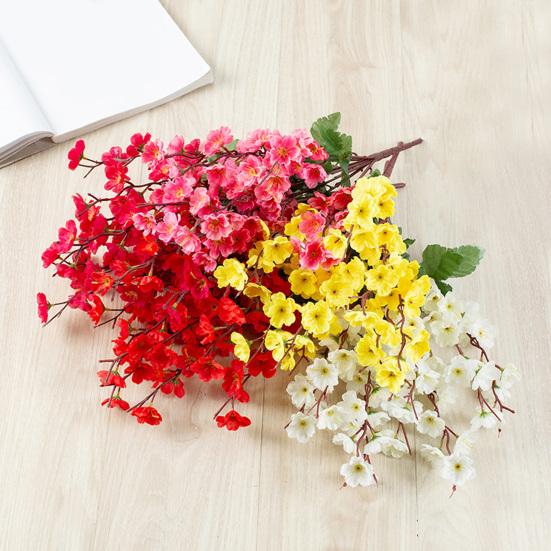 Искусственный цветок, неувядающий цвет, тонкое мастерство, долгий срок службы, красивая мини-имитация цветка сливы для офиса