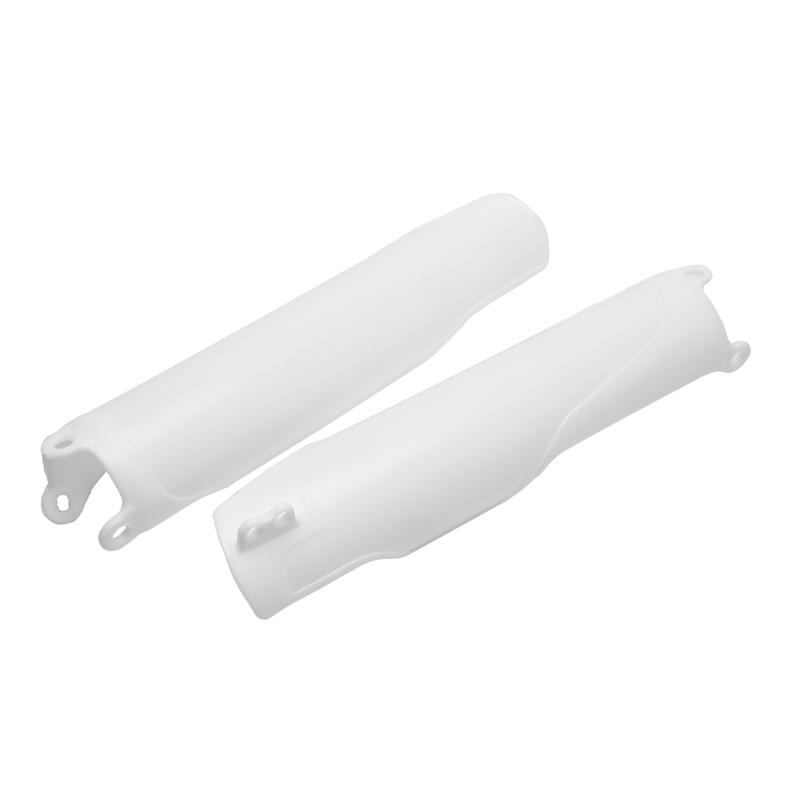 A28G-1Pair Motorcycle Front Fork Guard Cover Protectors Guards Plastic White Fit For Honda Crf250 Crf450 2004-2012