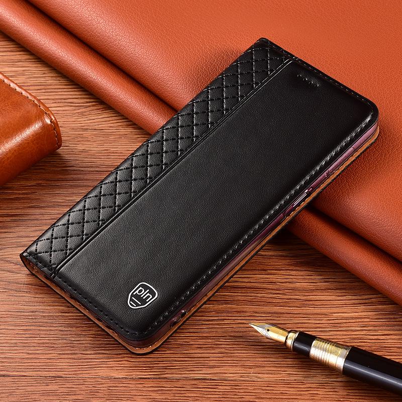 Чехол-книжка из натуральной кожи для Xiaomi Redmi Note14Pro+, Note12, Note11SE и Note10