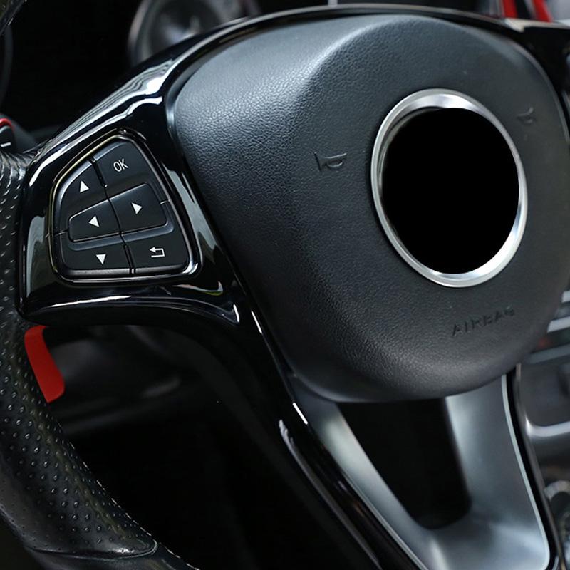 Автомобильный переключатель управления рулевым колесом, кнопка отделки рамки, аксессуары для интерьера для Mercedes-Benz ABCE CLA GLA GLC GLB GLE GLS