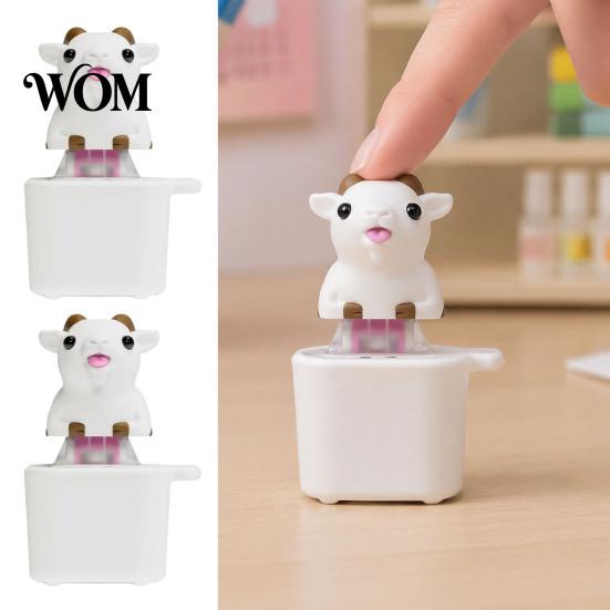 Sensory Tactile Feedback Toy 1/2Pcs Goat Keyboard Fidget with Sound, Rechargeable Sheep Finger Clicker Type C Toy, Animal Push Button Decompression