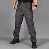 Western Cool Style Men Zip Sports Solid Color Outdoors Tactical Pockets Cargo Pants Work Trousers