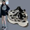 Серебристые кроссовки на толстой подошве в стиле «папа» женские осенние новые амортизирующие универсальные студенческие кампусные дышащие повседневные спортивные кроссовки для бега
