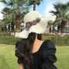 Girl's Fashion Summer Beach Hats Weaving Sun Hat New Korean Women's Flower Hat Thin Breathable Accessories Creative Gifts