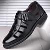 Fashion Elegant Leather Men Sandals Luxury Business Casual Shoes for Men Summer New Hollow Non-slip Work Shoes Comfortable Men Sandalias