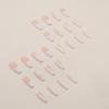 Long ballet simple French white crystal butterfly diamond wearing nail matte texture high quality fake nail finished product wholesale