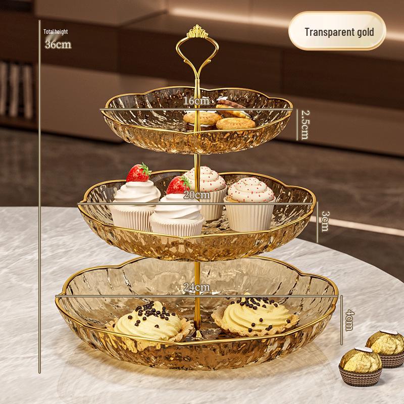 Luxurious Multi-layer Dessert and Fruit Display Tray for Living Room