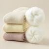 5/10 Pairs Autumn Winter Thickened Socks for Women: Solid Color Fleece Lined Thickened Mid Calf Loop Socks Home Warmth Sleep Floor Postpartum Socks