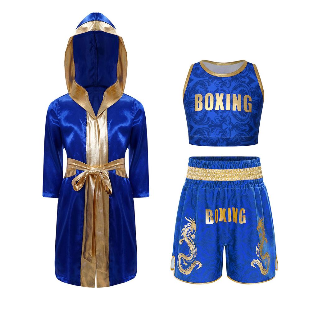 Kids Metallic Trim Boxing Outfit
