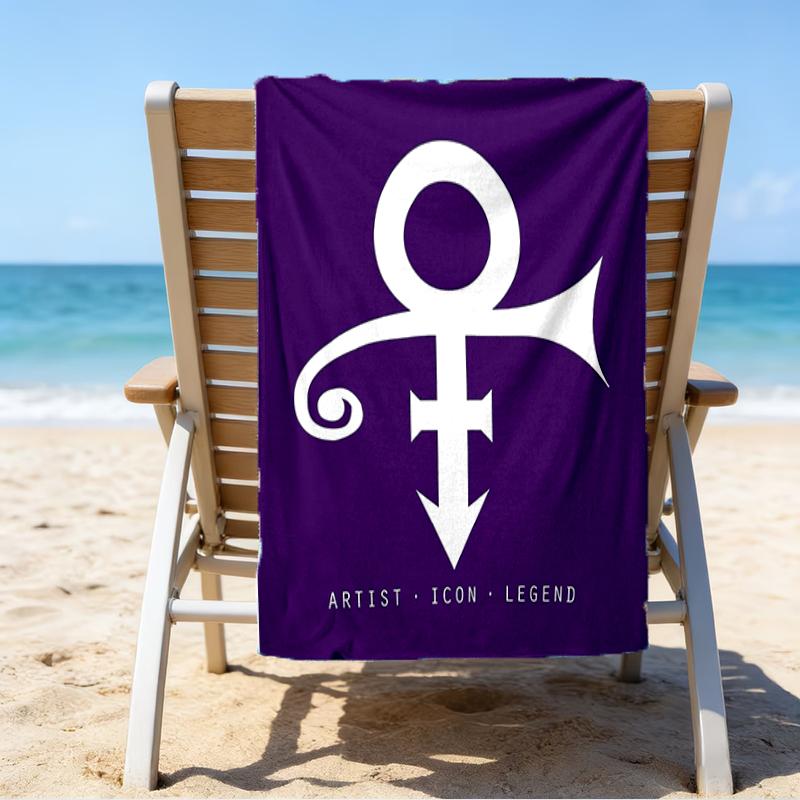 proof beach towel with a Purple Rain pattern - soft,absorbent,quick-drying,machine washable - perfect for swimming,camping,bathing