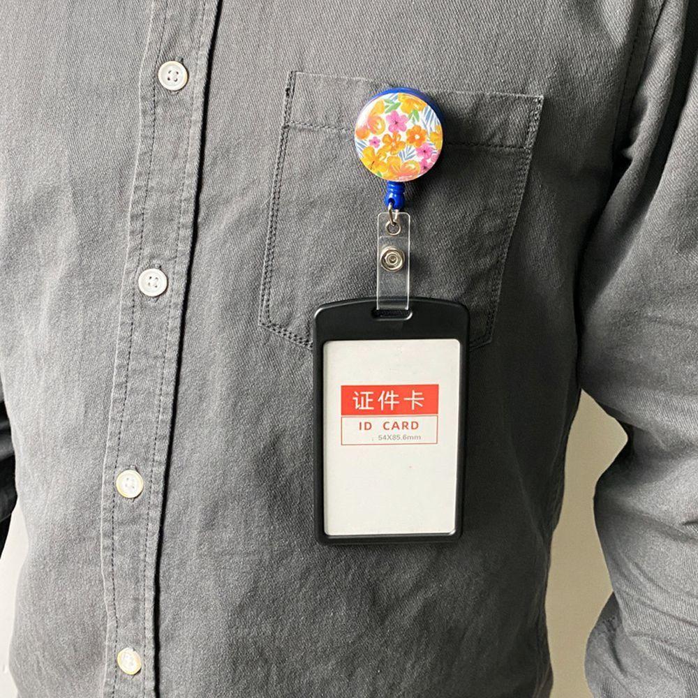 Work Card Clips Name Card Decorative Employee Name Badge Reel Retractable Badge Holder Nursing