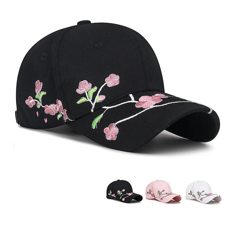 Spring Autumn Women's Cap Sunshade Sun Hat Plum Embroidered Baseball Cap
