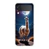 Phone Cover For Samsung Galaxy Z Flip 6 5 4 Case Transparent For Samsung Z Flip 3 Hard PC Foldable Shell Cute Alpaca Donkey Bags
