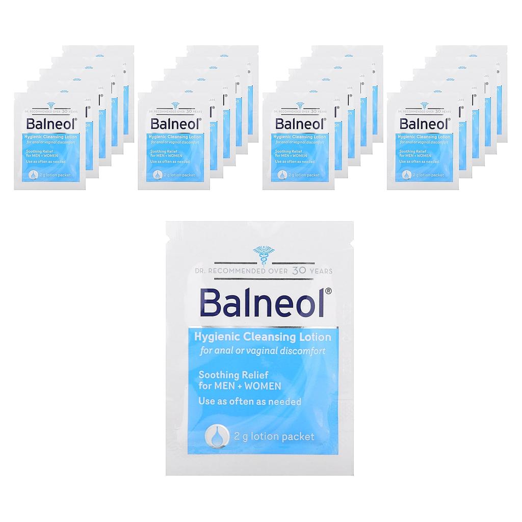 Balneol, гигиенический очищающий лосьон, 20 упаковок по 2 г
