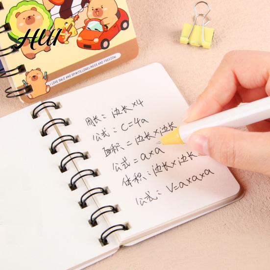 Eye-catching Stationery 2Pcs Capybara Mini Spiral Notebooks A7 3.2 x 4.1 Inch 80 Notebook Blank Pages Journal Portable Cute Memo Pads for School Kids