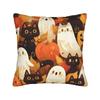 Kawaii Pumpkin Face Halloween Square Pillow Cases  Cushion Cover Awesome Decorative Throw Pillow Case Cover for Home 45*45cm