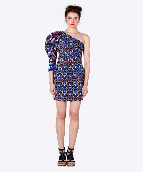 Greedius Earthmetric Print Dress