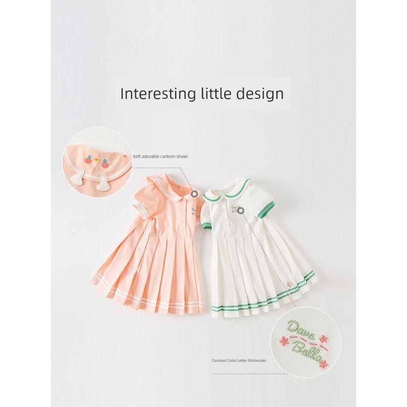 [Summer Big Sale] [Soda Cotton] Dave & Bella Girl Dress Summer Clothes Kids Girls Pleated Skirt