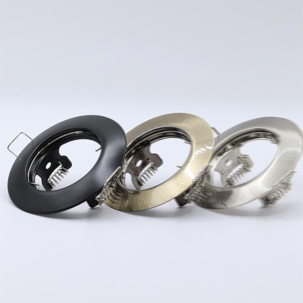 5Pcs Recessed LED Downlight Mounted Frame Round with MR16 Lamp Holder Cut Hole 60mm Ceiling Spot Lights Fitting Fixture