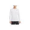 Мужская пуловерная футболка с круглым вырезом и длинными рукавами Dri-FIT, белые топы, белый DX0994-100