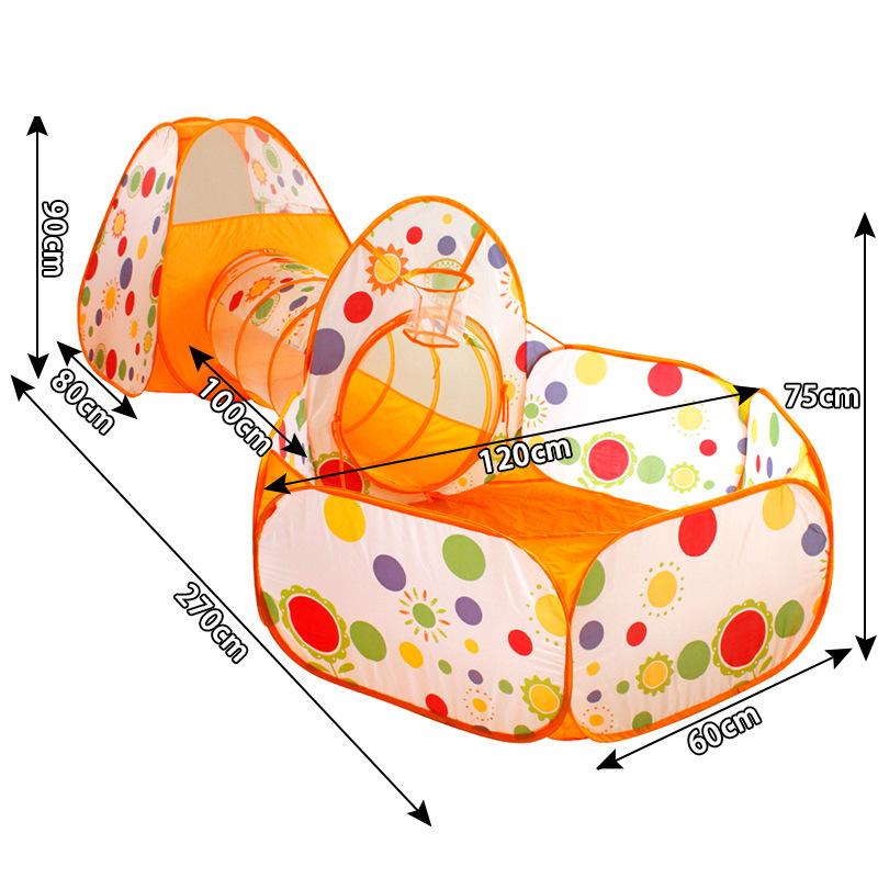 Детская палатка 3 в 1, манеж с туннелем, детский бассейн с шариками, большая портативная детская палатка, туннель для ползания с шариками, детская игровая площадка, дом