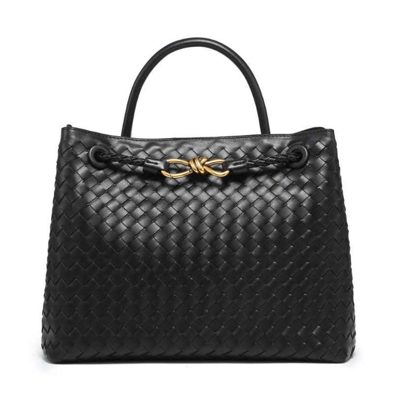 Плетеная сумка ручной работы Сумка на плечо с металлической пряжкой-бабочкой Сумка большой вместимости Кроссбоди