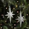 2PCS Plastic Exploding Star Ornament DIY Lightweight Christmas Tree Decoration Gold Silver Red Hanging Christmas Decoration XMAS