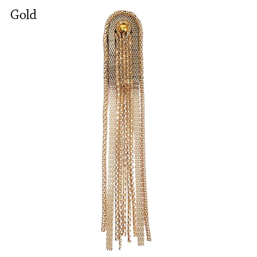 Long Chain Brooch Pin Beads Shoulder Jewelry Delicate Clothing Accessories  Men Women