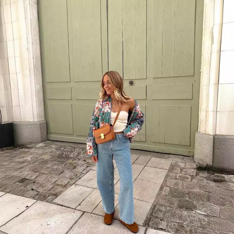 Осенне-зимние женские уличные модные топы больших размеров с принтом