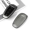 Transparent Car Key Case Cover Holder For Hyundai Santa Fe Sonata Tucson Remote Key Fob Shell Car Accessories
