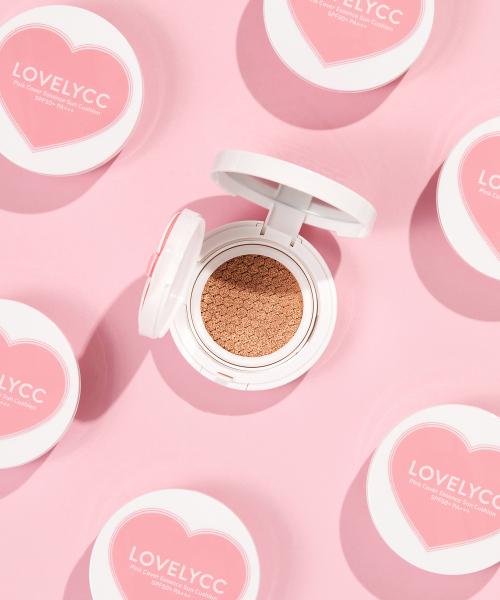 [LOVELYCC] Pink Tone-Up Cover Essence Sun Cushion & Pick Me Pink Star Sun Cream SPF 50+ PA++++ Set
