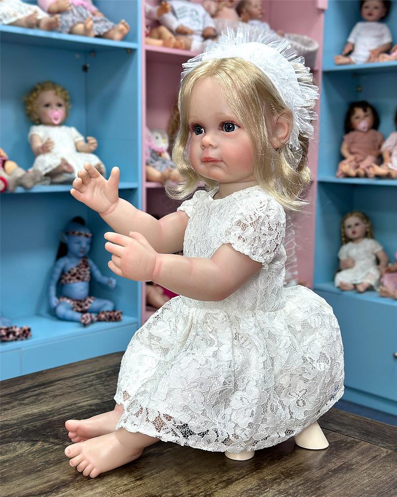 22" Реалистичная кукла Reborn Girl - Полностью мягкое виниловое тело, имитация куклы-младенца