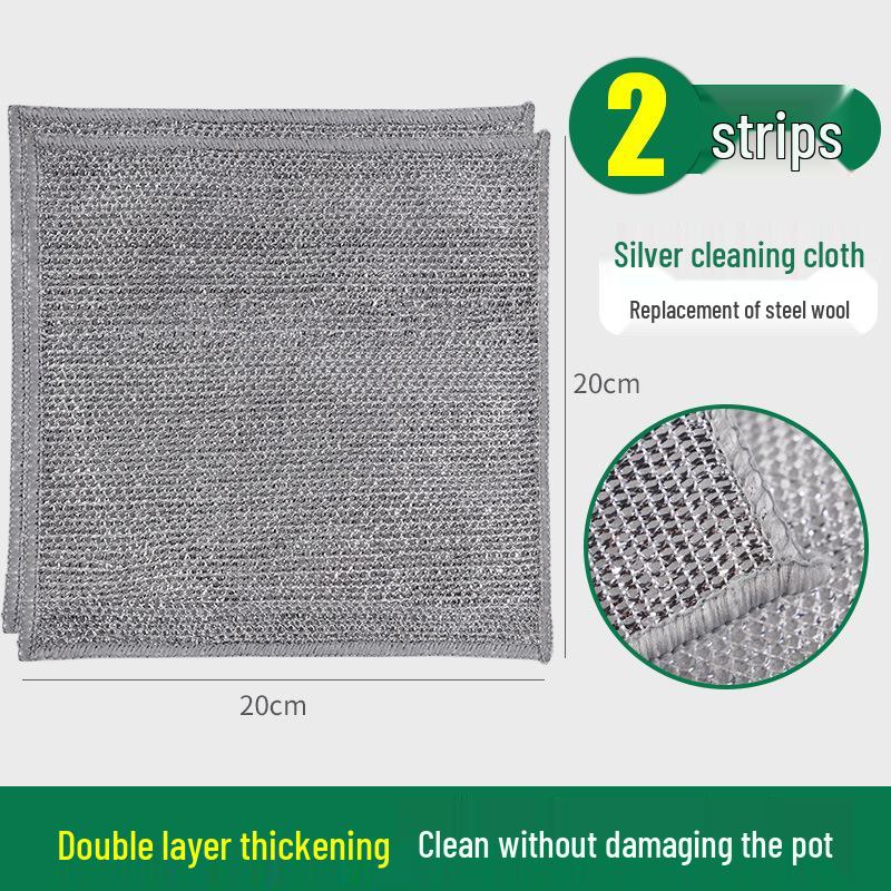 Двусторонняя мочалка из стальной ваты: Антипригарная, Легко моющаяся, Прочная Салфетка для мытья посуды и Щетка для кастрюль