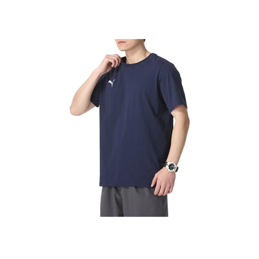 Puma Comfortable Breathable Round Neck Short Sleeve T-Shirt Men Tops Blue 658615-06