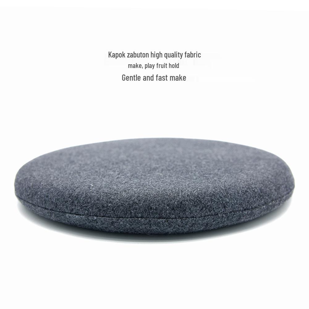 Круглая подушка на сиденье татами в стиле MUJI - Дышащая, однотонная, с завязками для офисного стула