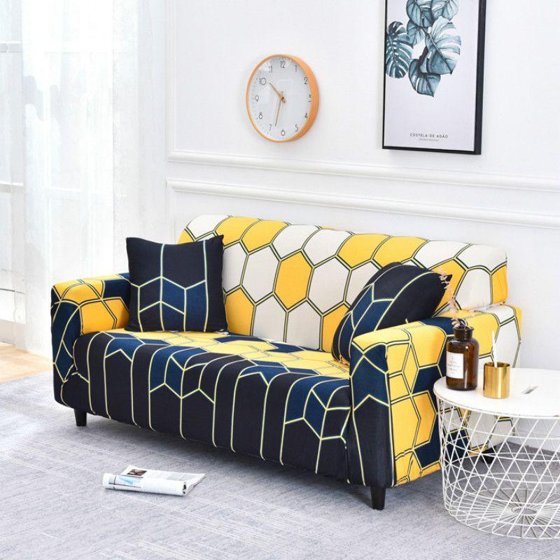 Премиальный мягкий чехол-накидка, нескользящий эластичный чехол для дивана с потрясающим цветочным узором из листьев