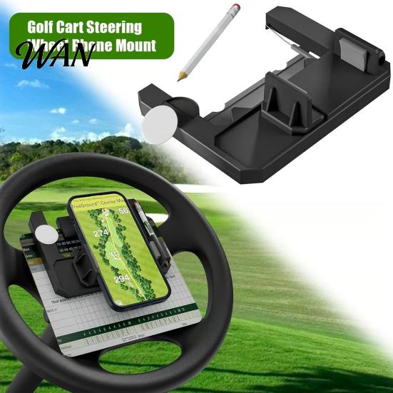 Cart Steering Wheel Phone Mount 1/2Pcs Golf Holder, with Pencil Slot, Ball Flip-Up Cell Marker Storage, Universal Mount, Accessories Holder Slot