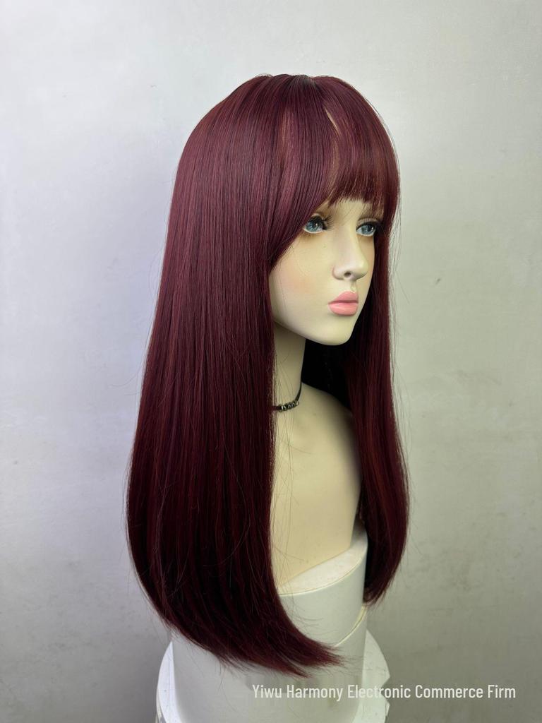 Натуральные длинные прямые парики для женщин - реалистичные, полностью на голове, средней длины, черные