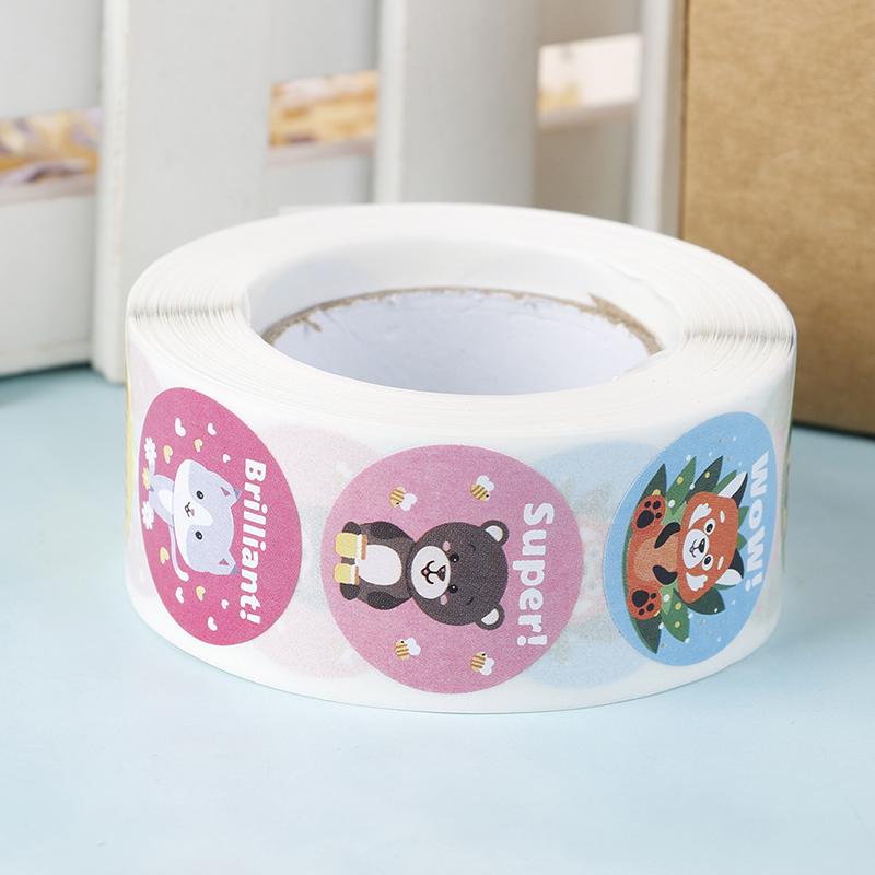 500 шт. Учителя награды наклейки милые животные наклейки школа мотивационные наклейки