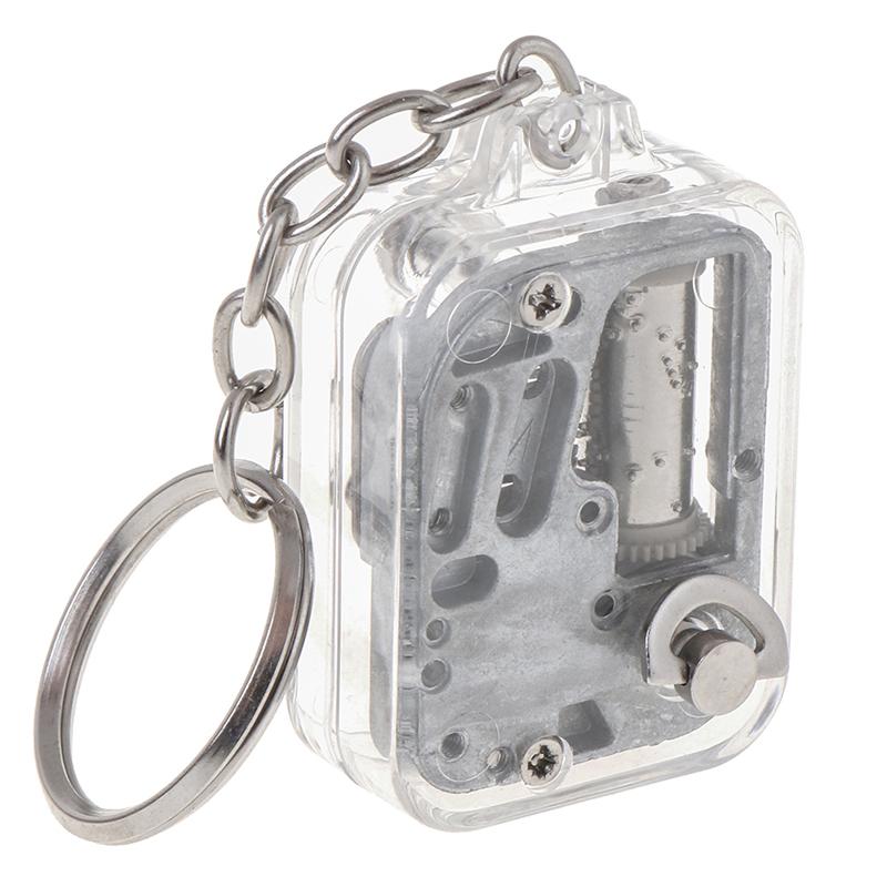 1Pc Music Box DIY Mechanical Metal Music Boxes Clockwork Keychain Gift