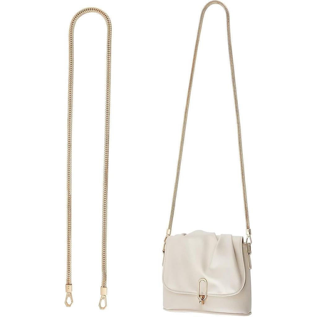 Snake Bone Chain Bag Iron Flat Bag Purse Chain Strap Accessories Shoulder Cross Body Handbag Strap Replacement DIY Purse Making