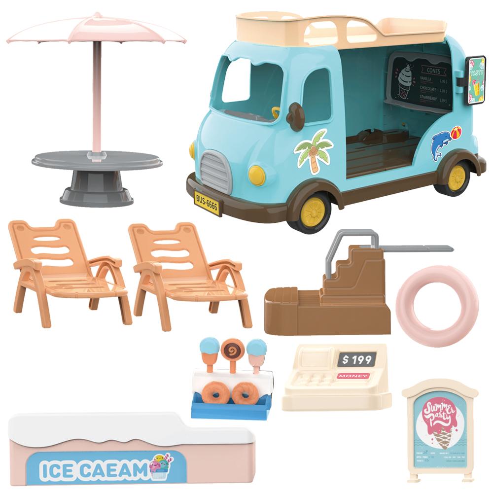 Лесная семья 1/12 масштаб автобус мебель миниатюры для кукольного домика аксессуары стулья кухня игрушечный игровой домик рождественский подарок для девочки