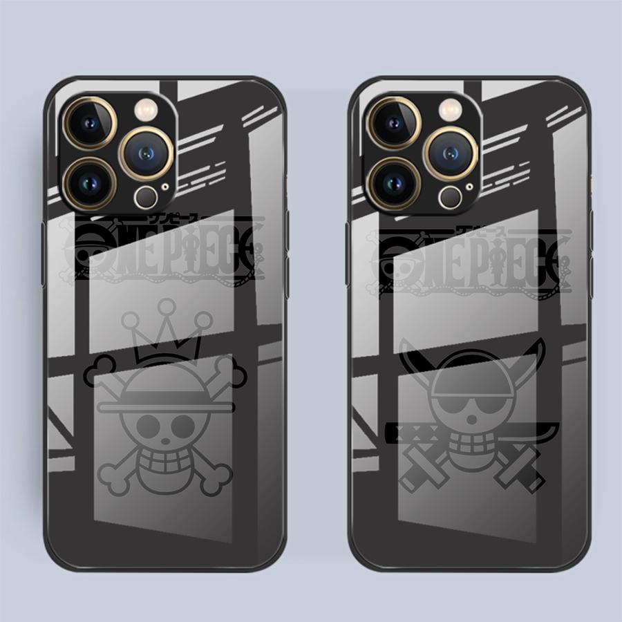 Стеклянный чехол-кейс с логотипом аниме OneS P-ieceS для iPhone 17 Pro Max 11 XR 12 15 Plus 8 16 13 Air 14
