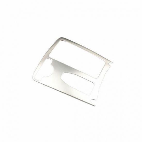 Silver Titanium Cover Trim For Benz C-Class 07-14 Inner Console Shift Water Cup