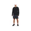 Under Armour Solid Color Crew Neck Pullover Straight Long Sleeve T-Shirt Men Tops Black 1375693-001