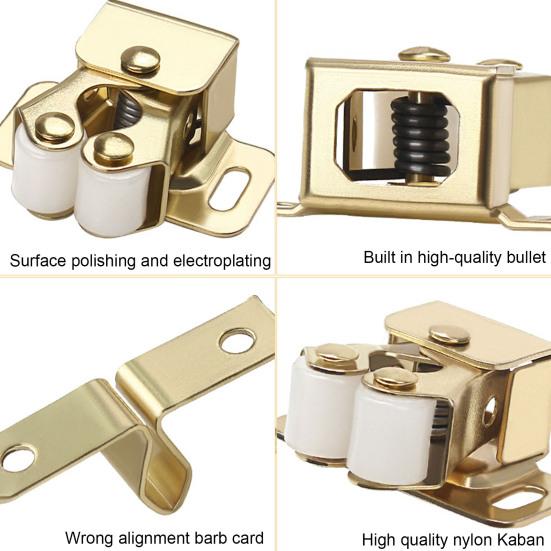 4 шт. прочный дверной замок с бусинами, тонкая работа, устойчивая к коррозии дверная фурнитура, двухколесный сенсорный замок с бусинами, шкаф