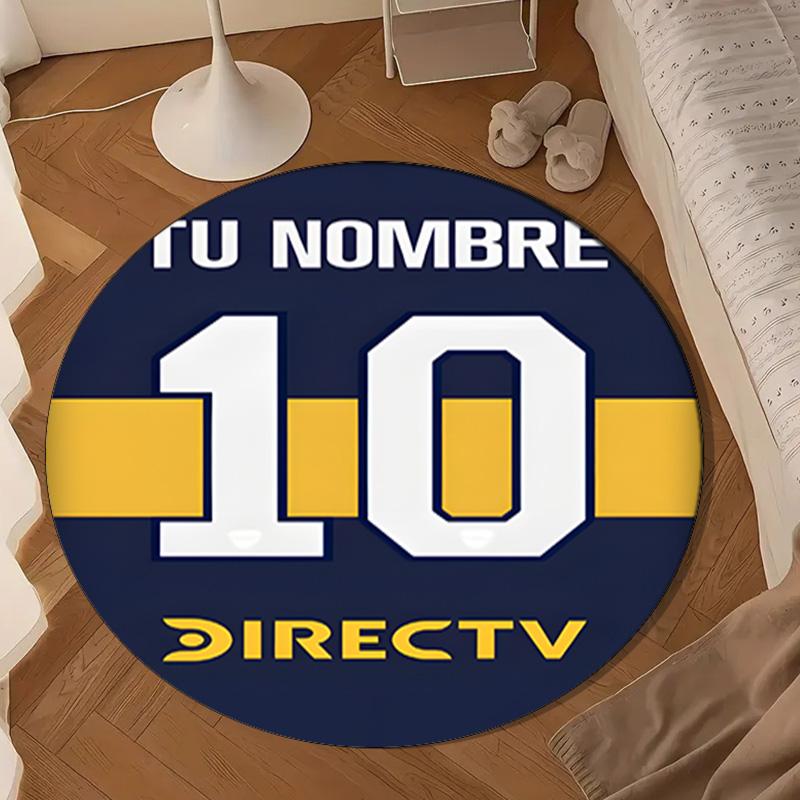 Number 10 Jersey Round mat, Anti-slip Circle Carpet Chair rug For livingroom,Bedroom, doormat home decor Gift Christmas Gifts