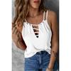 Женские футболки с большими отверстиями, летний жилет без рукавов с большим ремешком, майки в стиле бохо, сексуальные повседневные топы, футболки с вырезом